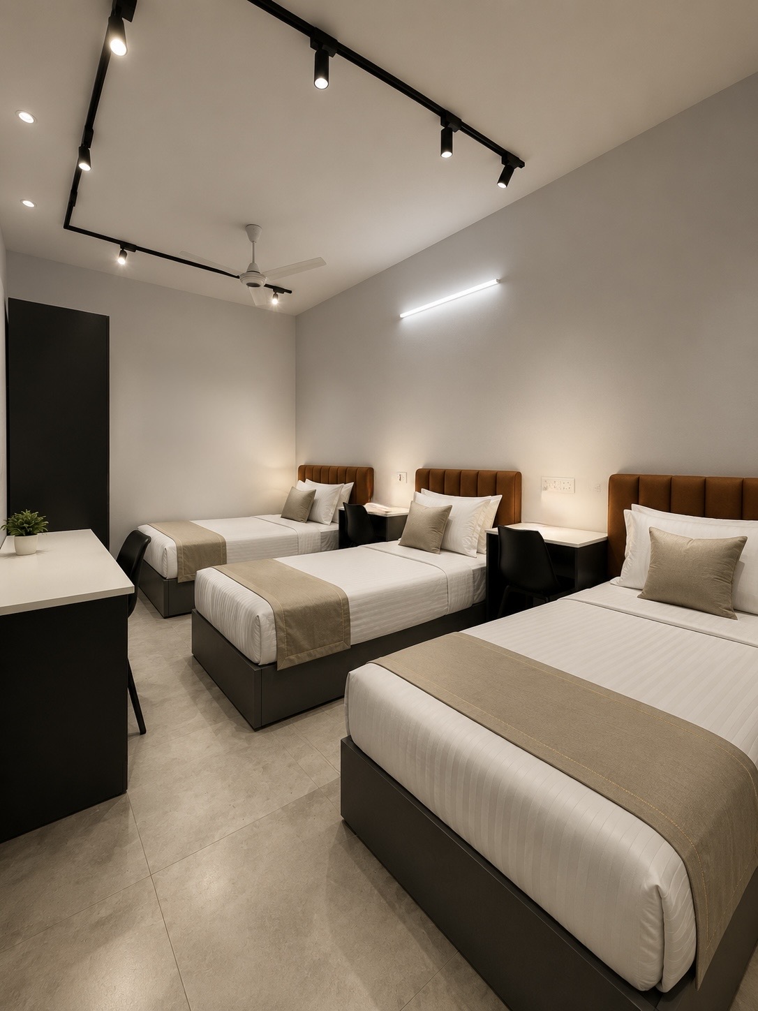 one bed in triple room